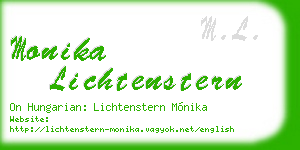 monika lichtenstern business card