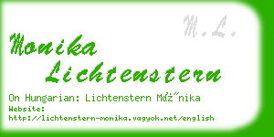 monika lichtenstern business card